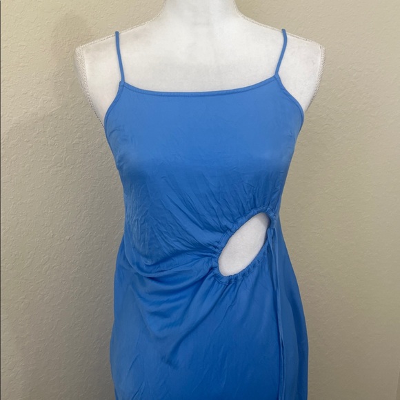 Anthropologie | FARM Rio Blue Cutout Midi Dress - Picture 8 of 17